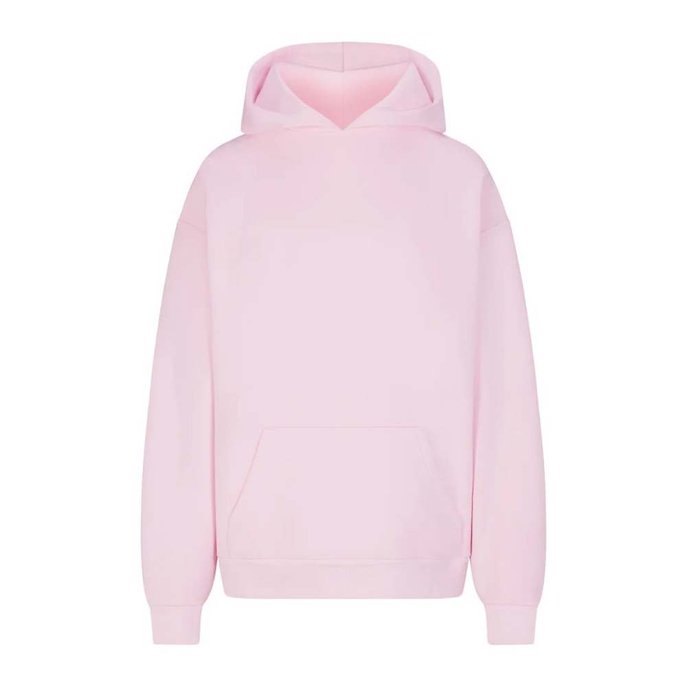 NWT SKIMS Cotton Fleece Oversized Hoodie in CHERRY BLOSSOM sz S - RARE